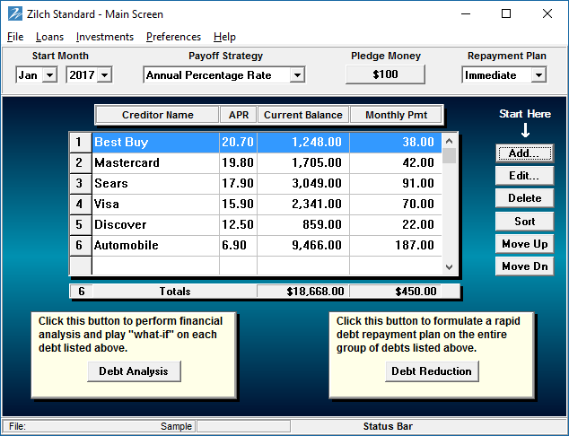 debt reduction plan