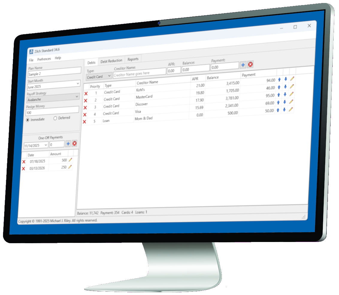 Zilch Standard Debt Workspace